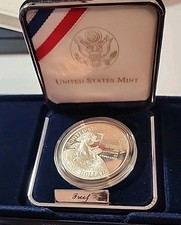 1996 Smithsonian Institution 150th Commemorative Proof Silver Dollar