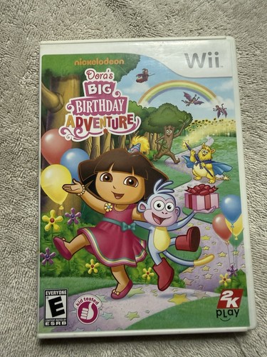Dora’s Big Birthday Adventure Nintendo Wii Complete CIB Tested w/ Manual