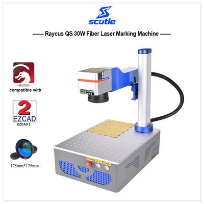30W Raycus 175*175mm Faserlaser-Markierungsmaschine Ezcad 2 Lightburn EU Ship