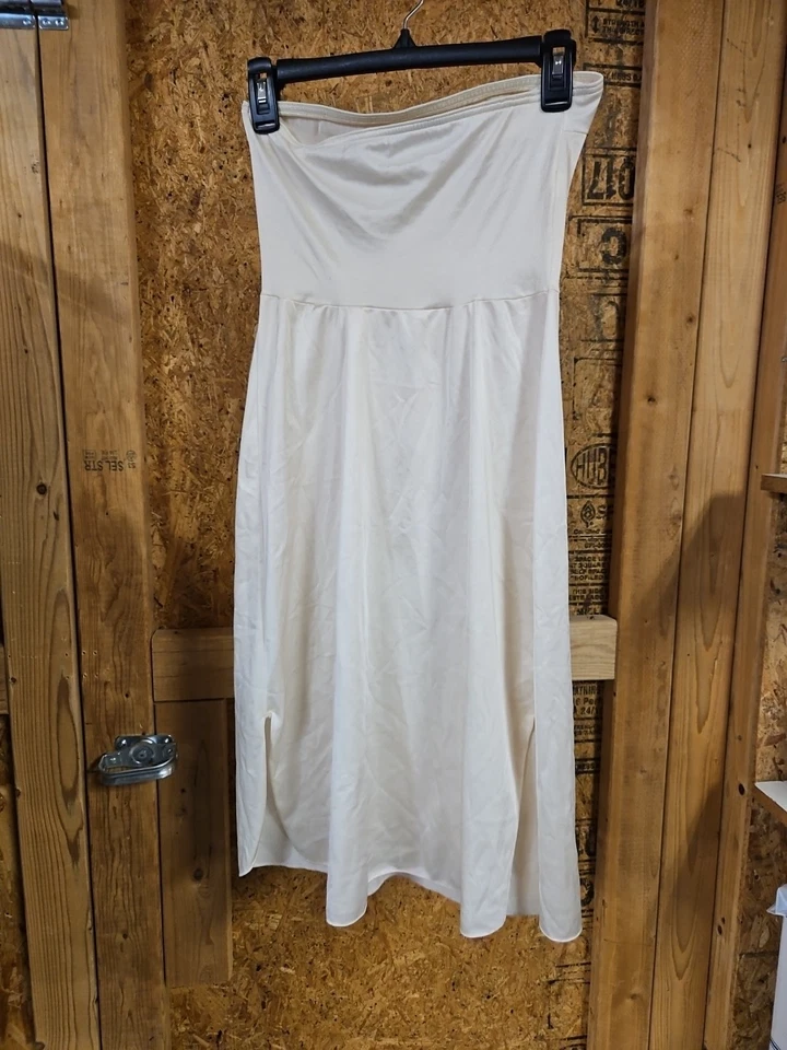 Maxi Vestido Sin Tirantes VintageTexsheen Talla Mediana 34 Nylon Foto 3 de 4
