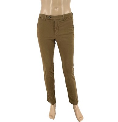 Manuel Ritz Men Brown Adam Slim Fit Skinny Chino Pants Trousers EU 46 UK/US 36