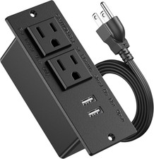 Conference Recessed Power Strip Socket 9.8Ft Cord,Furniture Flush Mount Charging