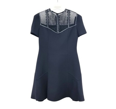 Louis Vuitton Kurzes Ärmel Skater Seidenkleid LOB021030 151515945