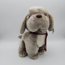Applause Coco Dog Plush 12" Large Gray Floppy Ears 3925 Hard Nose Vintage 1983