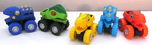 Spark Create Imagine Dino Monstertrucks bunte Dinosaurier 5 Fahrzeuge