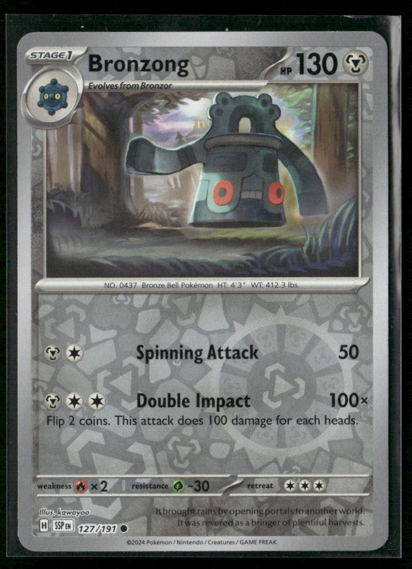 Bronzong SV08: Surging Sparks 127/191 Reverse Holo NM