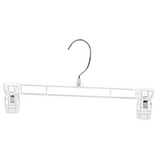 Pants Hangers with Clips   12 inch Space Saving Pants Hangers - Stylish Jeans