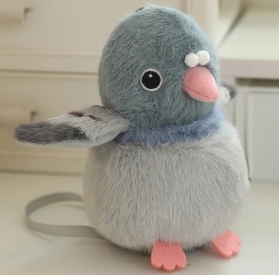 Pigeon Bird Pendant Plush Toy 5'' Stuffed Animal Toddler Doll Gift for Kids