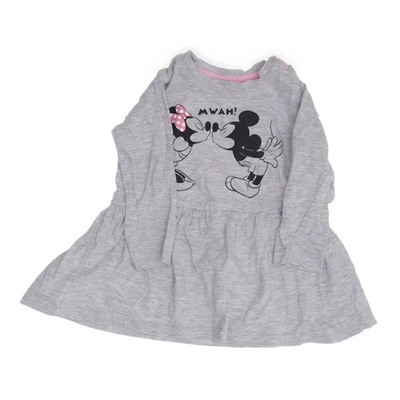 Disney Baby, Kleid, Größe: 62, Grau, Baumwolle/Polyester, Print, Mädchen #LB2