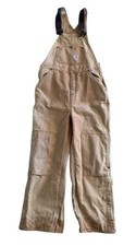 Vintage Carhartt Double Knee Bib Overalls Mens Size 14