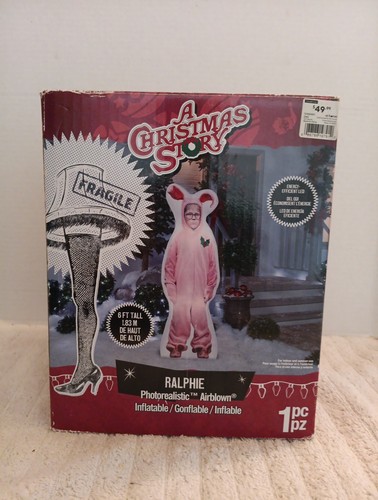 A Christmas Story 6’ Light Up Inflatable Ralphie - Open Box / Possibly Used-read