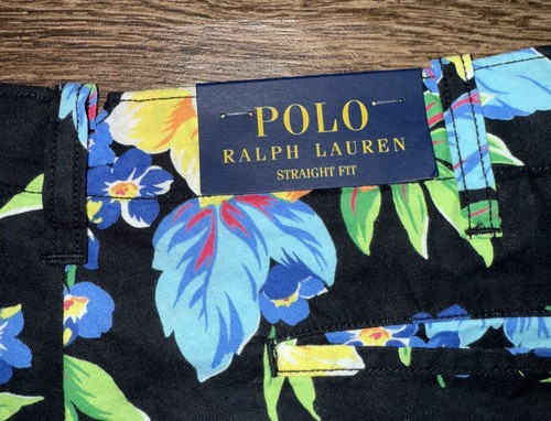 NEW BLACK Ralph Lauren Polo Mens Straight Fit Floral Resort Shorts 31 31W LINEN - Picture 7 of 13