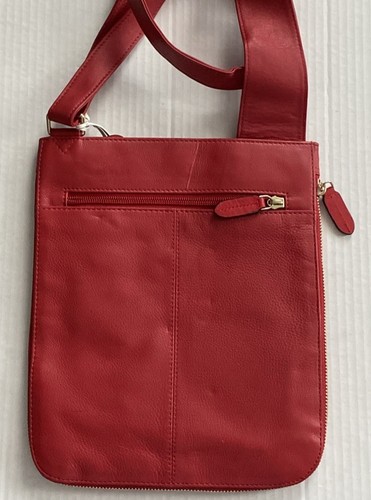 Radley London Red Leather Zip Around Cross Body Purse Bag Adjustable Strap NWT - Picture 11 of 24
