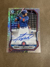 Angel Cepeda ON CARD AUTO MOJO REFRACTOR #BMA-AC 2026 Bowman Chrome Cubs