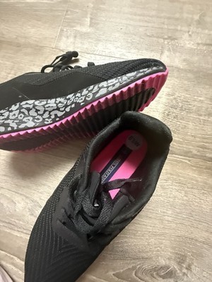 U.S. POLO ASSN. Women's Black/Pink/Gray Mesh Low Top Lace-Up Sneakers Logo