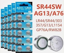 10-50Pcs AG13 LR44 A76 357 357A LR1154 SR1154 SR44 1.5V Button Battery Coin Cell