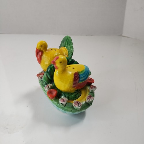 Vintage Truthähne Huhn im Korb Salz und Pfefferstreuer Japan Ostern Lebendig - Bild 2 von 23