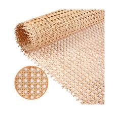 24" Width Natural Cane Webbing 5Feet, Rattan Webbing Roll for Caning Projects...