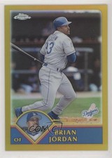 2003 Topps Chrome Gold Refractor 313/449 Brian Jordan #108 s7f