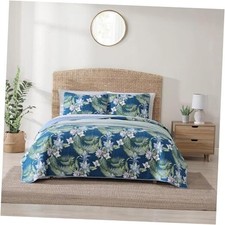 - Quilt Set, Reversible Cotton Bedding with Matching Shams, Medium King