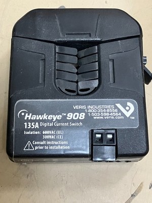 Veris Hawkeye 908 Split Core 135A 600 VAC Digital Current Sensor Switch H908