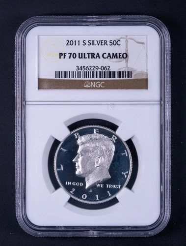 2011-S Silver Kennedy Half Dollar Proof NGC PF70 Ultra Cameo BB062