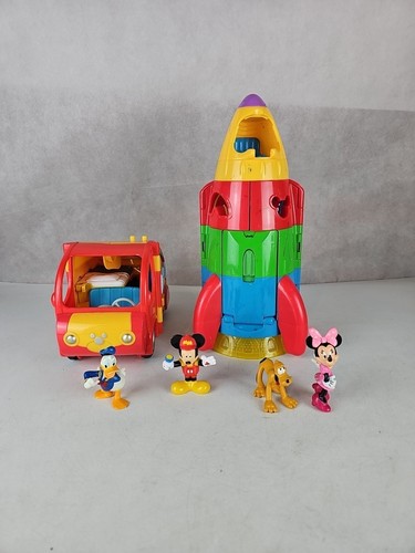 Disney Mickey Mouse Clubhouse Blast Off Rocket, Campervan, Lights, Sounds, Rare