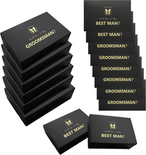 Groomsmen Gift Boxes Set of 8, Groomsmen Proposal Box Set for Barchelor Party, 6