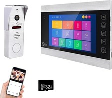 WiFi Video Intercom System with 1080P 160 Wide HD Camera 7 lnch Wired Screen