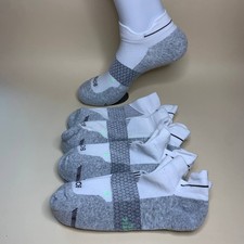 Bombas Men Ankle Socks 4 Pairs White Gray M L XL All Size Weekly Essentials