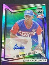 2022 Panini Elite Extra Edition #184 Juan Angel Javier Dominican Prospect Auto