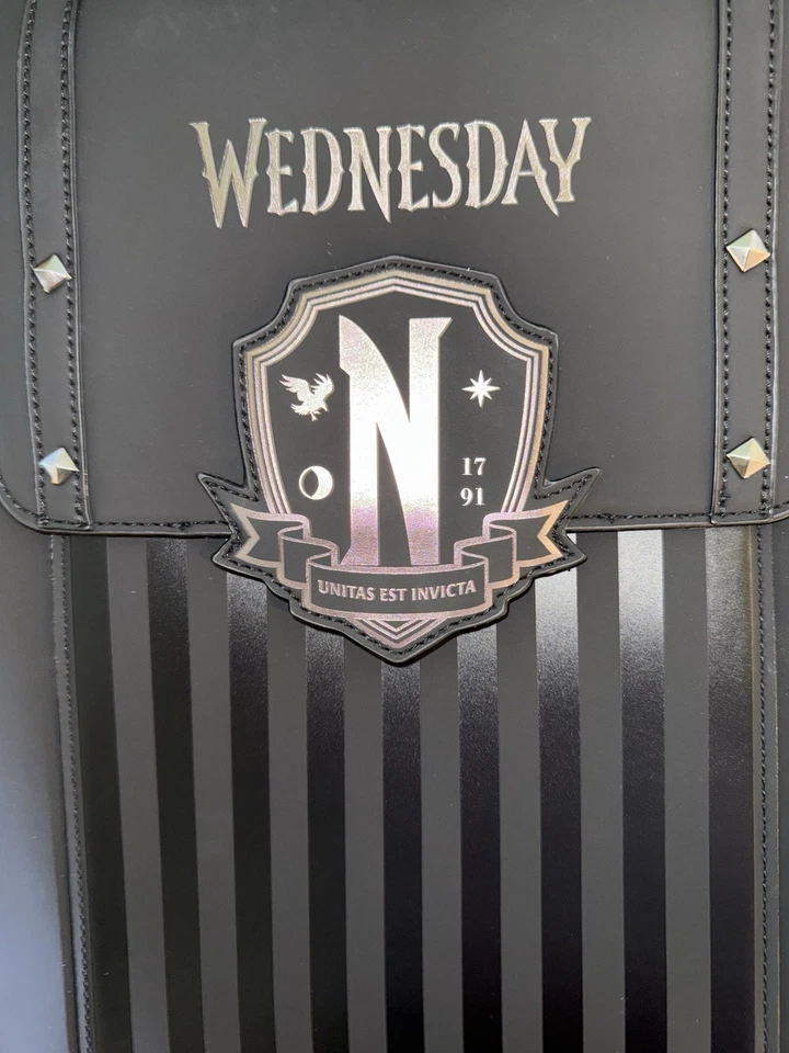 Primark Wednesday Addams Black Backpack New With Tags - Image 2 of 4