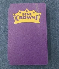 FIVE CROWNS Deck Card Box Holder - magnetic clasp, sturdy hinge