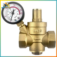 Messing Wasserdruckminderer DN20 Mit Manometer - Qwork®