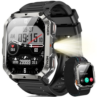 Blackview Military Smartwatch für Herren Outdoor 2,01 Zoll, Classic Black 