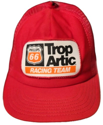 #ad Phillips 66 Trop Artic Racing Team Hay Red Snapback Trucker Cap Made USA VINTAGE $12.87