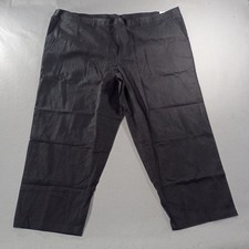 NWT George Classic Fit Flat Front Black Dress Pants Mens Size Actual 54x29