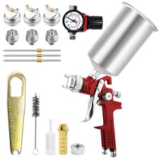 Full Size Nozzle Hvlp Spray Gun Kit 0.81.01.41.72.0mm Professional Painting