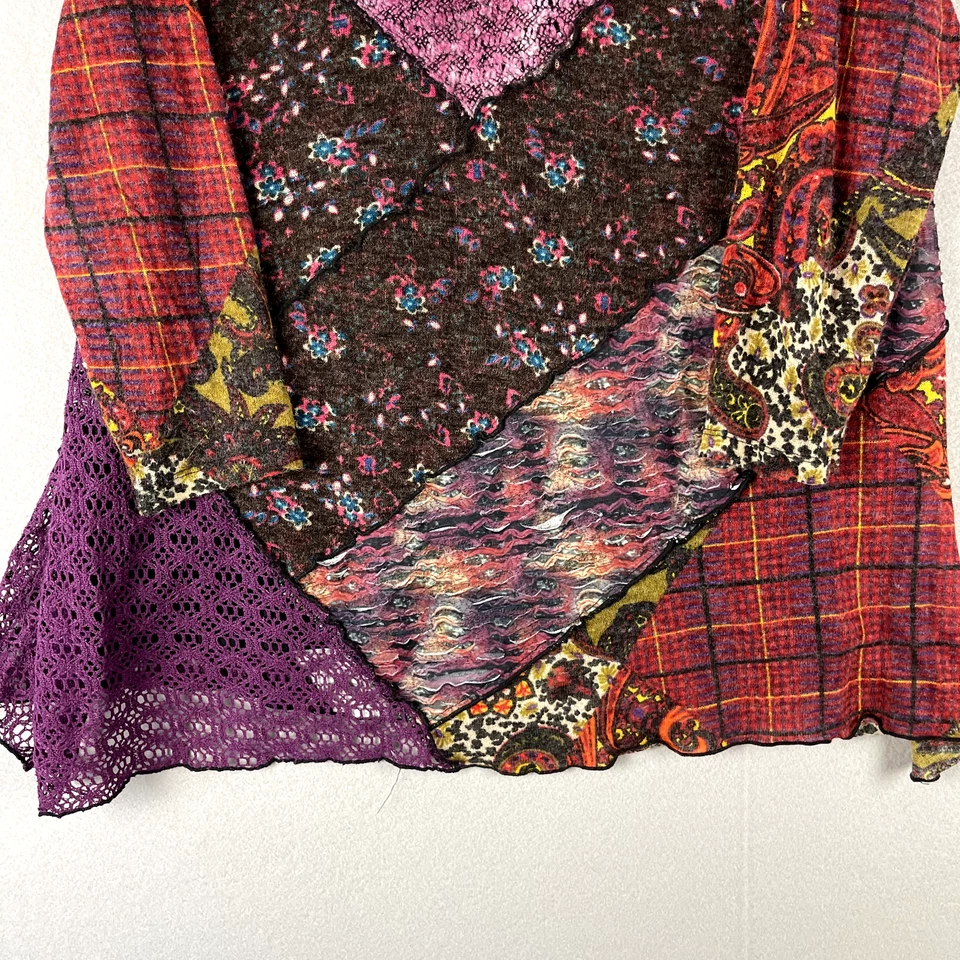 Suéter túnica Ali Miles mezcla de lana para mujer 1X capucha cuello mezcla medios texturizado artístico Foto 3 de 4