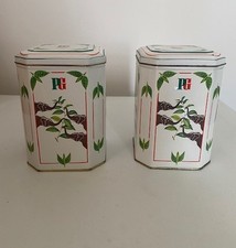 PAIR OF PG TIPS TEA BAGS ADVERTISING TINS /  VINTAGE /