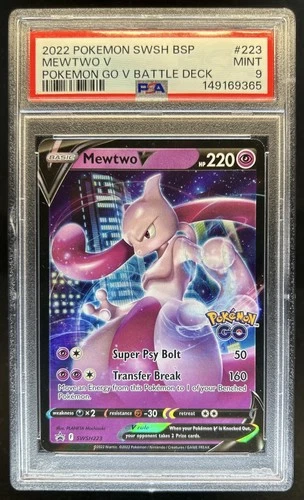 2022 Pokemon SWSH Black Star Promos Mewtwo V #SWSH223 PSA 9