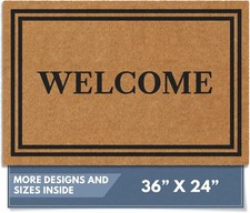 Natural Coco Coir Heavy Duty Baing Doormat - Lar Cute