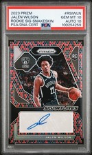 2023 PANINI PRIZM RC SIGNATURES SNAKE #RSIWLN JALEN WILSON 9/15 PSA 10 AUTO 10