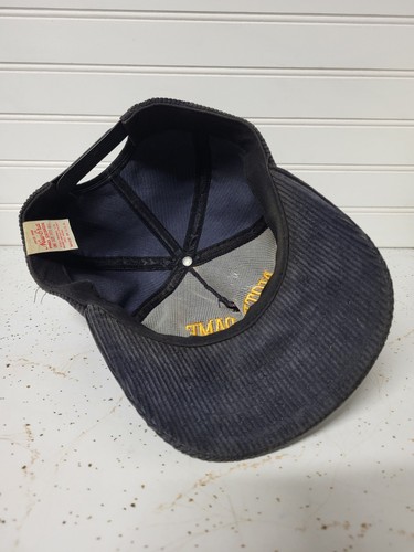 Vintage Notre Dame Corduroy New Era Hat Cap Snapback Black Pro Made In USA - Picture 7 of 12
