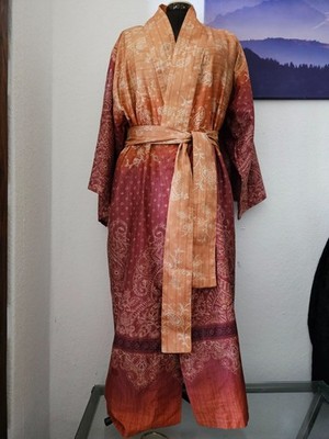 Bademantel Kimono  BASSETTI  Tivoli Gr S/M 100% Baumwolle
