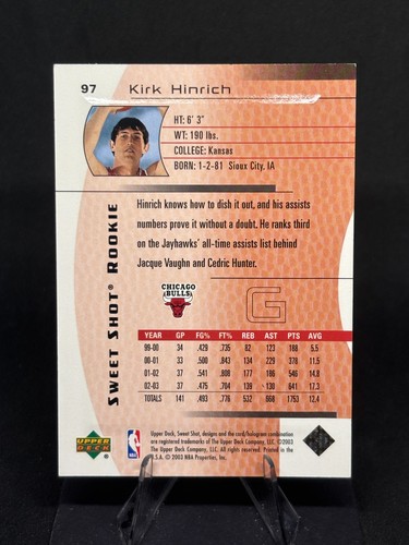 Kirk Hinrich 2003-04 Upper Deck Sweet Shot Rookie #97 /999 Chicago Bulls - Picture 2 of 2