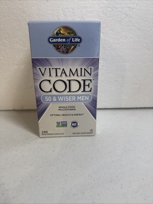 Garden of Life Multivitamin for Men s Vitamin Code 50+ Supplement - 240 Capsules