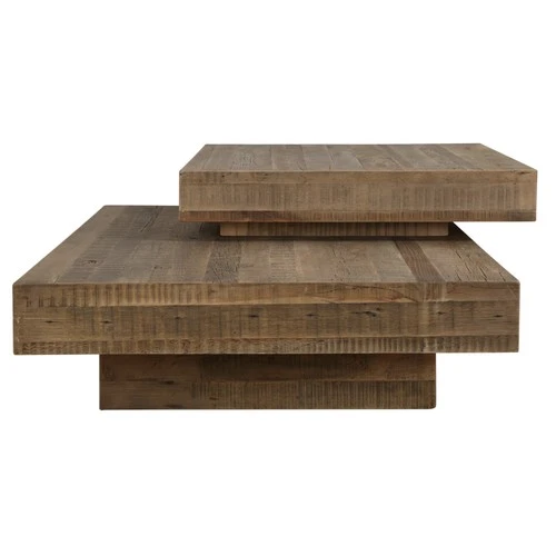 Uttermost 24400 Rustic Planes 57"W Oak Wood Coffee Table - Wood - Picture 2 of 5