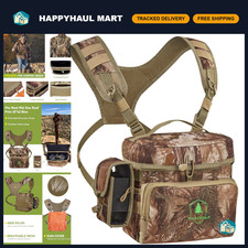 Binocular Harness Chest Pack with Rangefinder Pouch Rain Cover for Hunting Gea