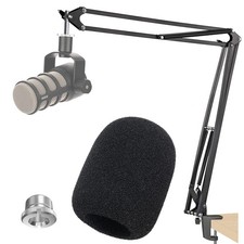 Image of 20+18.5in Rode Podmic Stand with Pop Filter, Professional Boom Arm and Windsc...